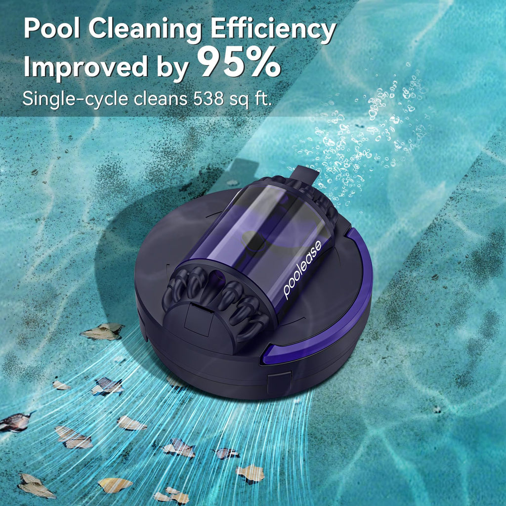 X1 Cordless Pool Cleaner Robot, Robotic Pool Vacuum for Above/In Ground Pool, 45W Dual-Motor, Self-Parking, Enhanced with 2L Debris Capacity (Dark Blue and Purple)
