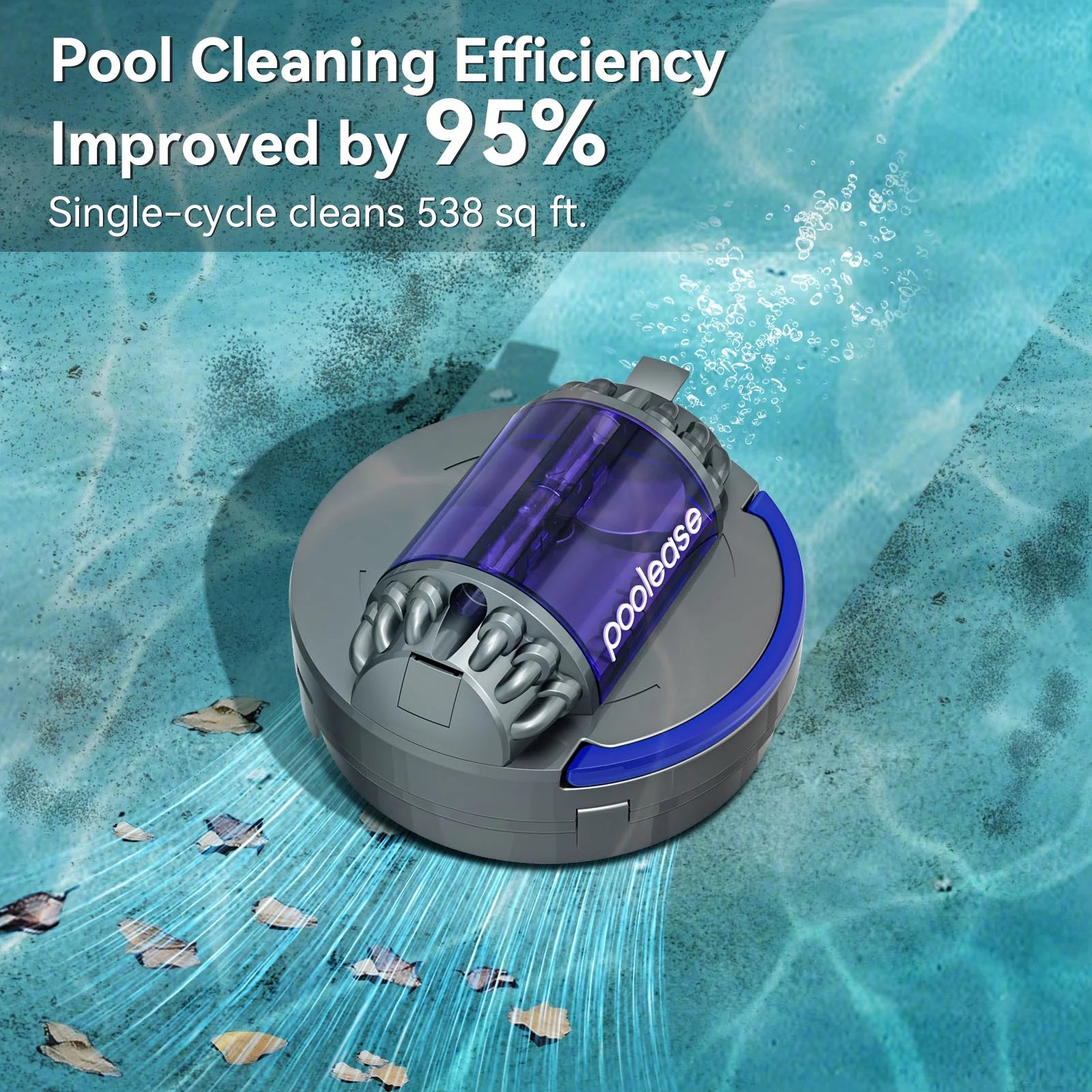 X1 Cordless Pool Cleaner Robot, Robotic Pool Vacuum for Above/In Ground Pool, 45W Dual-Motor, Self-Parking, Enhanced with 2L Debris Capacity (Grey and Purple)