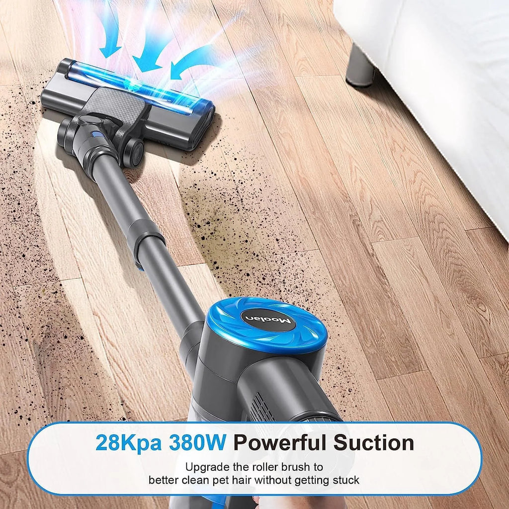 Vacuum Cleaner, Cordless Stick Vacuum for Carpet and Hardwood Floors Andpet Hair, 6 in 1 Cordless Vacuum with Led Lights