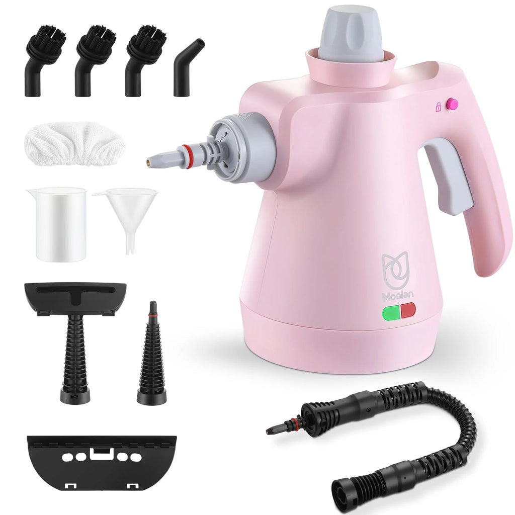 Handheld Steam Cleaner, 12 in 1 Steamer Cleaning& Safety Lock, Multi-Surface & Powerful Home Use for Cleaning, Car, Bathroom, Shower, Window, Grime, Grease