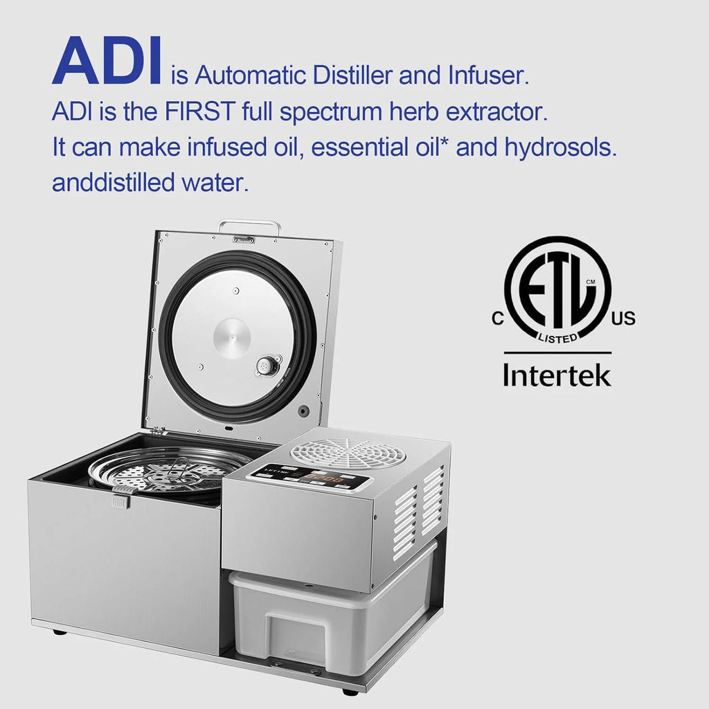 LETIME ADI Automatic Herbal Extractor. Herbal Oil Infusion Machine.Infuser and Distiller in One. Essential Oil Distiller. Hydrosol Maker.Countertop Pure Distilling Water. 4 L Water Distiller.780W