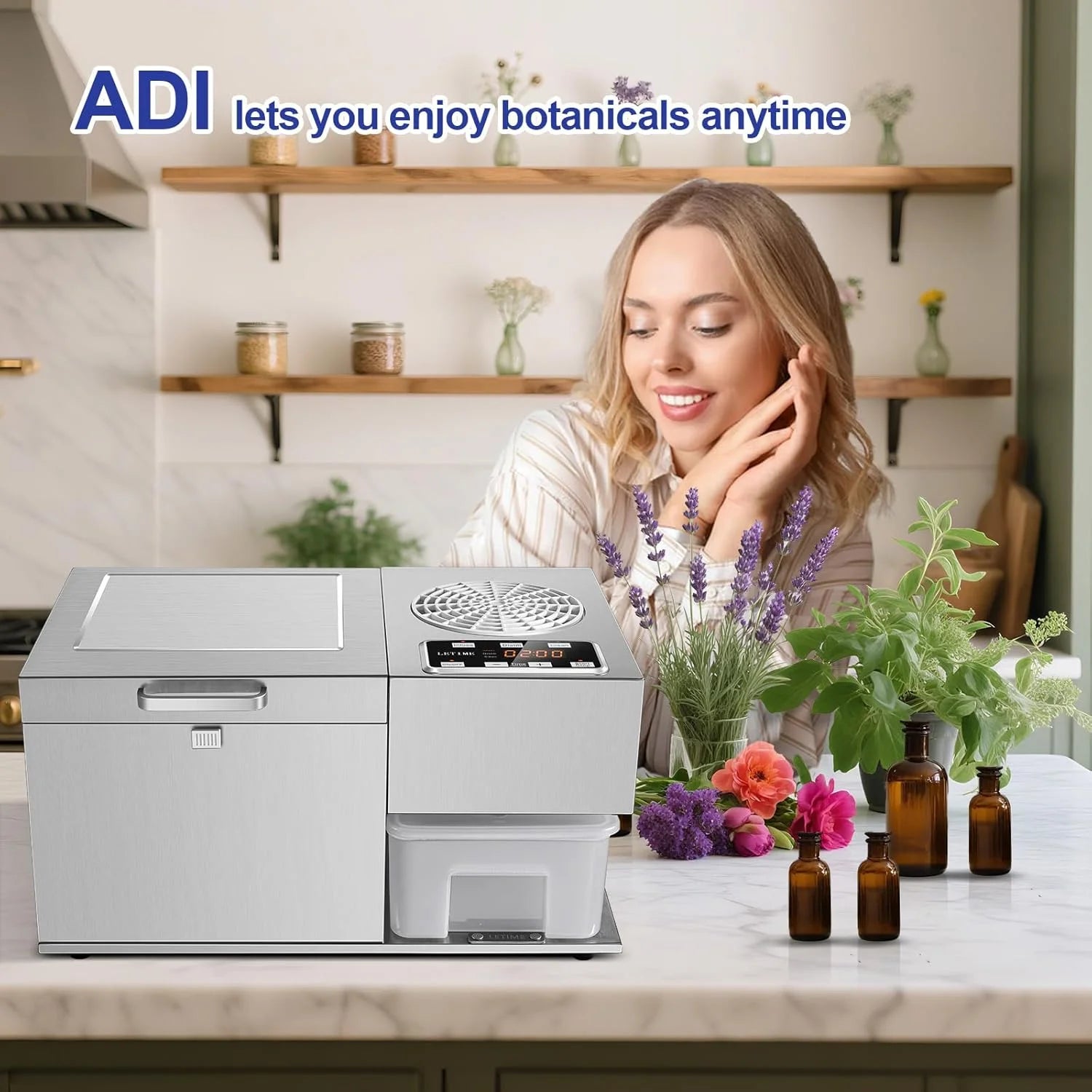 LETIME ADI Automatic Herbal Extractor. Herbal Oil Infusion Machine.Infuser and Distiller in One. Essential Oil Distiller. Hydrosol Maker.Countertop Pure Distilling Water. 4 L Water Distiller.780W