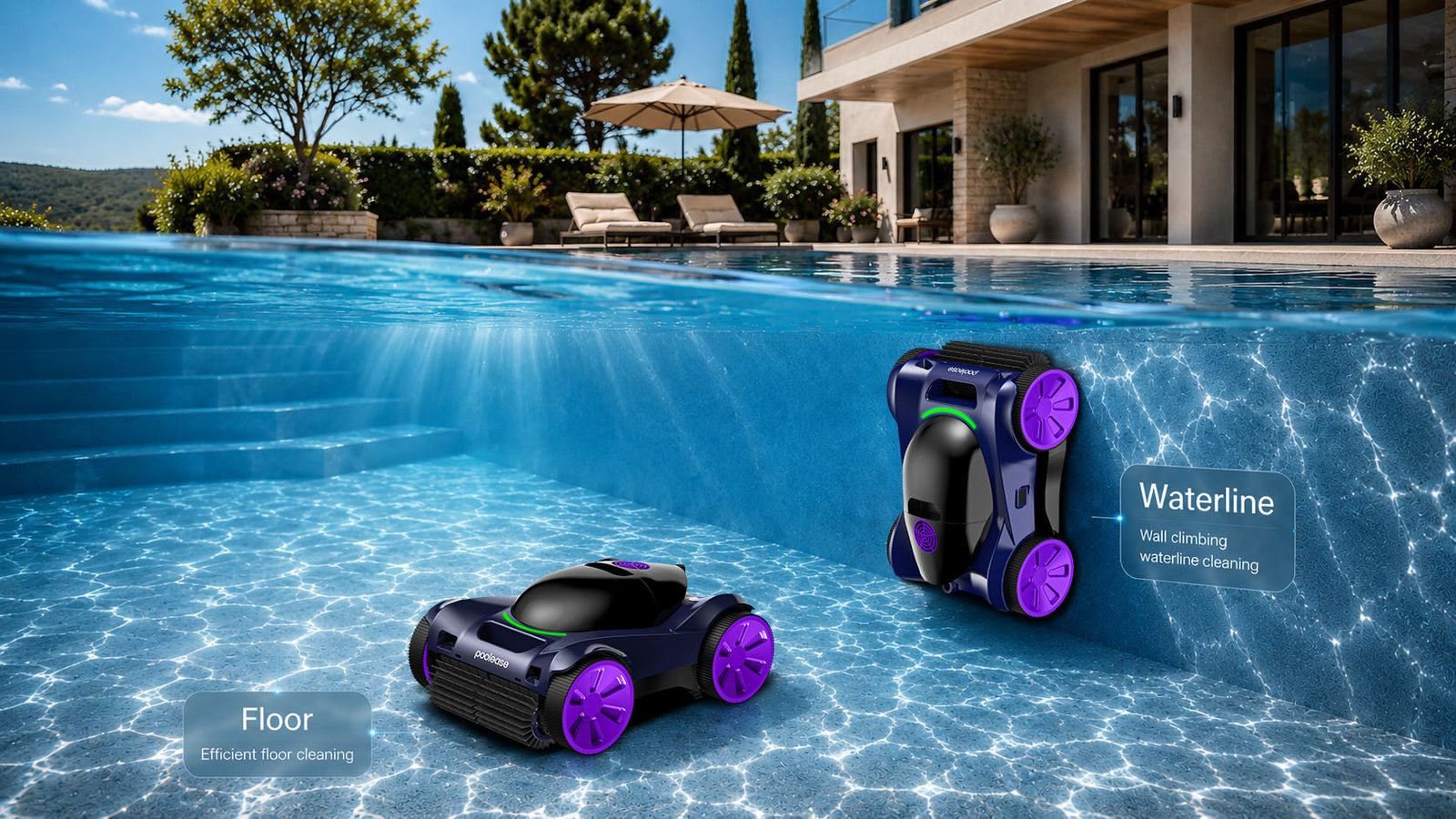 Clean beyond the pool floor.