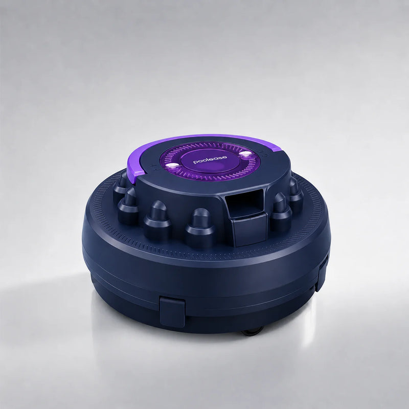 Poolease X1A cordless robotic pool cleaner in dark blue