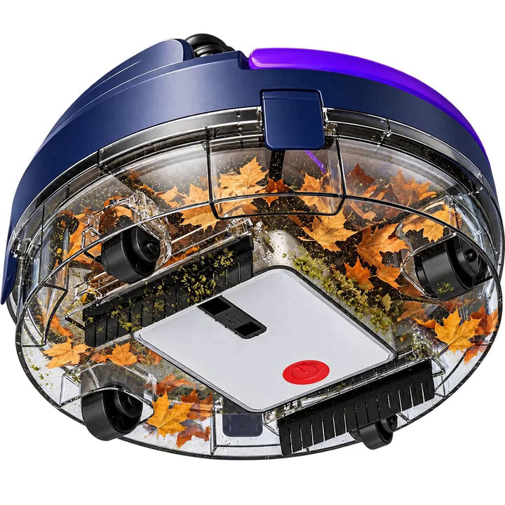 Poolease X1 shown in rotating, internal cutaway, and exploded views.